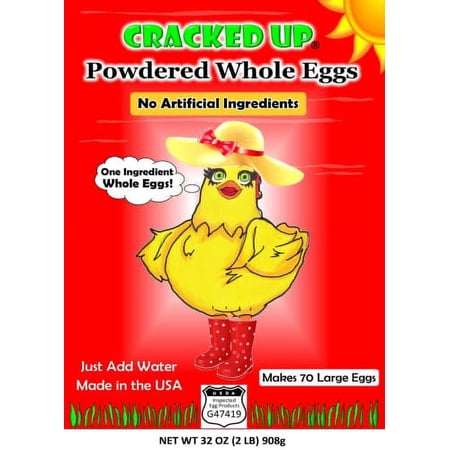 2 POUNDS (32 OZ) Powdered Whole Eggs, WHY PAY MORE? Freshest Eggs, Made in the USA, Makes 70 Large Eggs, 1 INGREDIENT - EGGS! FARM FRESH, NON GMO, ALL NATURAL, RESEALABLE POUCH