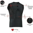 thumbnail image 4 of LVAD HeartMate 2 & 3 Men Black Tank Top shirt | Ultrathin Spandex Soft Mesh T-shirt | comfortable lvad clothing crew neck lvad shirt 4XL, 4 of 7