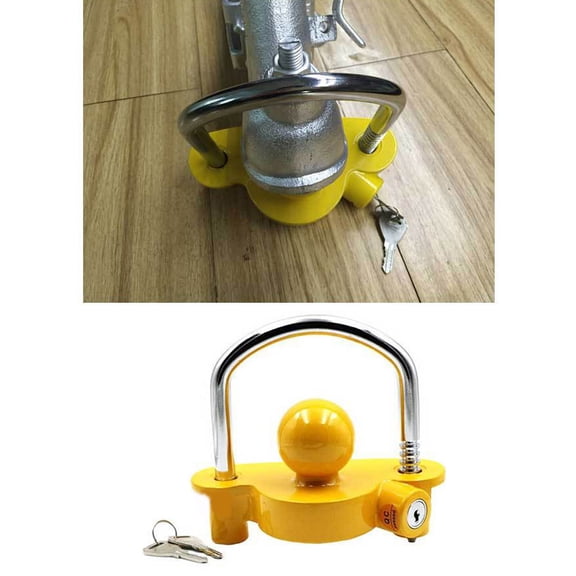 Universal Ball Coupler Lock Trailer Hitch Lock Coupler Ball Tow Lock Towing Lock Heavy Duty Coupler Lock