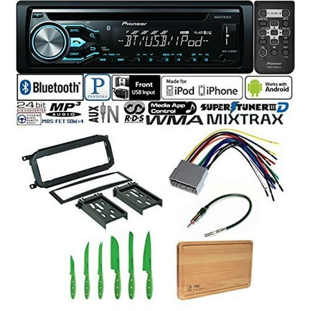 - PIONEER CAR STEREO RADIO BLUETOOTH CD PLAYER DASH INSTALL MOUNT HARNESS ANTENNA CHRYSLER, DODGE, JEEP