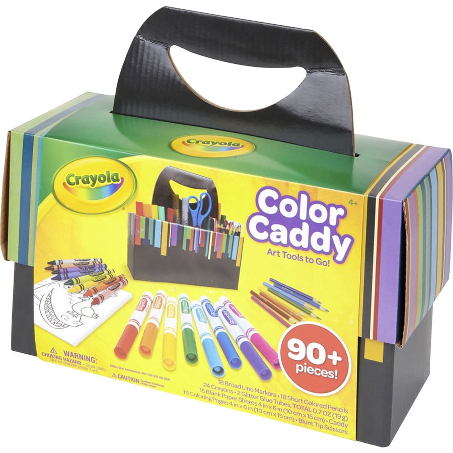 Gift Crayola Color Caddy 90+ Pieces Travel Art Set Art Supplies for Kids 