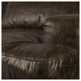 thumbnail image 2 of Mercana Colburne II 96" Brown Leather Three Seater Sofa with Black Iron Feet, 2 of 4