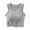 Gray, variant on Womens U Back Sports Shaping Bras Padded High Neck Crop Workout Cotton Tank Tops