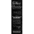 thumbnail image 2 of SD Graphics Studio 13x32 White Modern Wood Framed Museum Art Print Titled - Family Chalk Panel I, 2 of 4