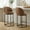 Saddle Brown-Black Frame-Set of 2, variant on Spruce & Spring Counter Height Swivel Bar Stool with Arched Back and Metal Base Set of 3, Linen, Bronze Frame