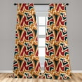 thumbnail image 5 of Ambesonne Abstract Curtains, Chaotic Graffiti Art, Pair of 28"x84", Multicolor, 5 of 5