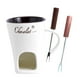 thumbnail image 4 of Taza para fondue de chocolate, olla caliente para dulces, calentador de mantequilla, fundidor de chocolate con tenedor Blanco, 4 of 9