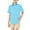 Sky Blue, variant on Kiijoy Toddler Boys Button Down Shirt Solid Short Sleeve Casual Vacation Shirt, Sizes 3-13