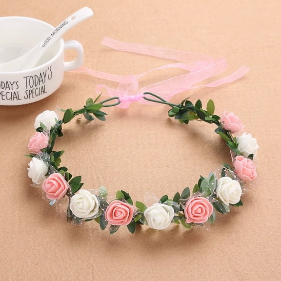 Namzi Flower Headbands Women Bride Flower Crown For Wedding Party Supply Floral Garlands Crown Hair Wreath Floral Headbands-A09