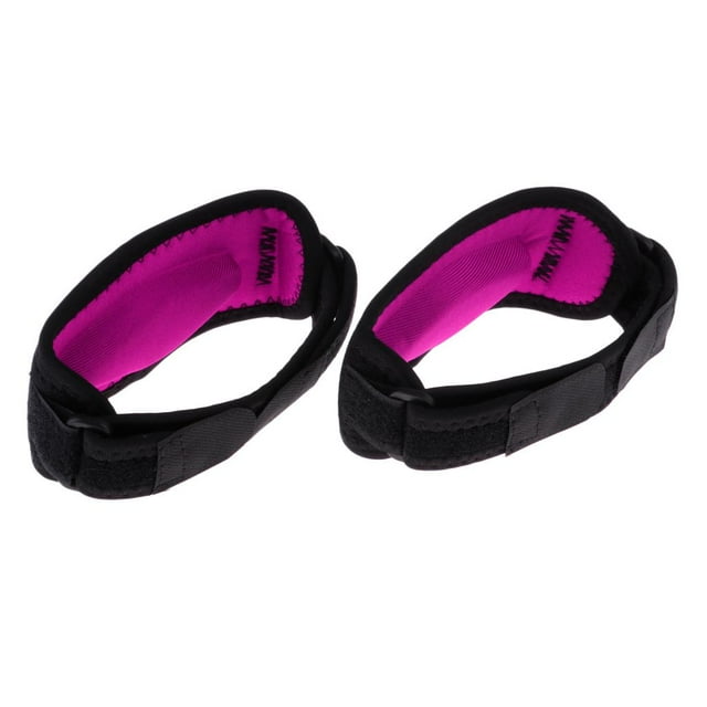 Almencla 2 Count Unisex Elbow Brace Compression Support Pad for Tendonitis, Tennis Elbow, Rose Red