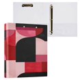 thumbnail image 3 of 3 Ring Binder 1.5 inch Round Rings with Interior Pockets Binders Organizer Office School 2Pack Red and Black Record Pattern, 3 of 10