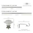thumbnail image 7 of Better Homes & Gardens 1” Clear Acrylic Square Single Curtain Rod, Brass, 42-120”, 7 of 7
