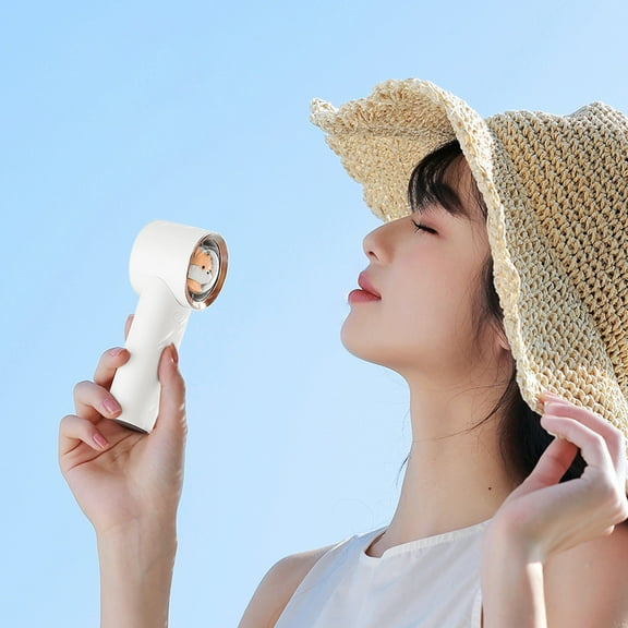 Needhep Personal Table Fan,Battery Fans for Camping, Cordless Fan Rechargeable, Small Powerful Fan, Manual Fan (White)