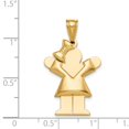 thumbnail image 2 of 14k Puffed w/Bow on Left Engravable Charm in 14k Yellow Gold, 2 of 3