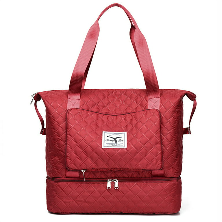Foldable Travel Bag Quilted Gym Yoga Bag Women Duffel Bag For