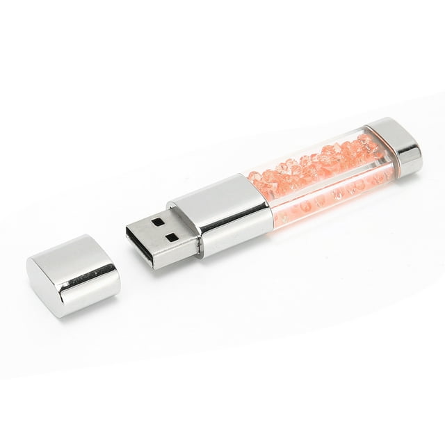 U Disk USB2.0 Coche Flash Drive Memoria Regalo Accesorios de computadora Perfume Cristal Naranja