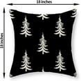 thumbnail image 6 of Christmas Pillow Covers 18x18 Set of 2 Black and White Christmas Tree Throw Pillows Christmas Decorations Black Pillowcase Winter Farmhouse Holiday Decor Cushion Covers for Couch Home Sofa, 6 of 6