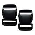 thumbnail image 1 of LOVIVER 2Pc Scuba Diving Buckle Plastic Black Strap Webbing Side Release Buckle 90mm, 1 of 8