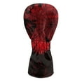 thumbnail image 2 of Yuyamidu Red Cobweb Golf Club Head Covers Driver Fairway Wood Hybrid Headcover Spider Golf Head Covers Waterproof PU Leather Accessory for Gifts, Halloween, 2 of 8