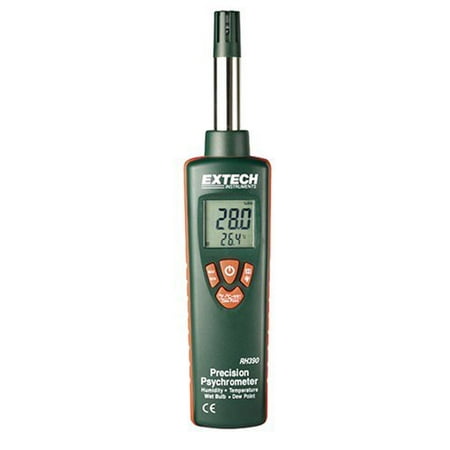 P0250 Mini Hygro Thermometer - Extech RH390 Precision Dual Display Hygro Thermometer Psychrometer