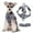 Grey, variant on LutIedan Dog Harness for Dogs No Pull Service Vest with Control Handle Reflective Sleeveless Pet Harness Breathable Adjustable Dogs Leash Cats Vest Night Walking Gear Safety Control