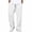 White, variant on Erwazi Men's Solid Waffle Knit Pants Drawstring Waist Loose Straight Leg Casual Athletic Trousers with Pockets