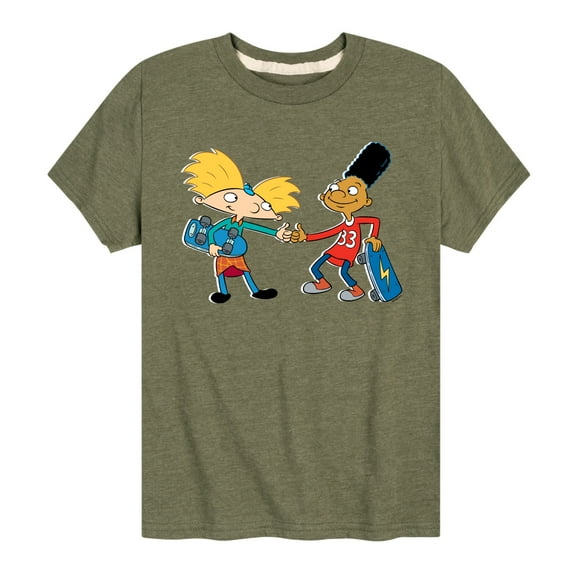Hey Arnold! - Arnold and Gerald Skateboard - Toddler And Youth Short Sleeve Graphic T-Shirt