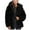 Black, variant on Womens Winter Coats Womens Fall Fashion 2025 Womens Warm Faux Furry Patchwork Coat Jacket Winter Solid Hooded Outerwear