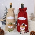 thumbnail image 2 of Decoraciones navideñas de Santa Claus, cubierta de botella de vino, muñeco de nieve, champán, juego de botellas de vino para el hogar, decoraciones navideñas de Año Nuevo, 2 of 5