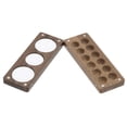thumbnail image 3 of Uxcell 12 Grids Mini Portable Travel Paint Palette Magnetic, Walnut Dark Brown, 3 of 5