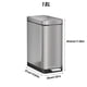 thumbnail image 2 of Bote de basura de cocina con pedal de acero inoxidable con cubo interior, 2 of 7