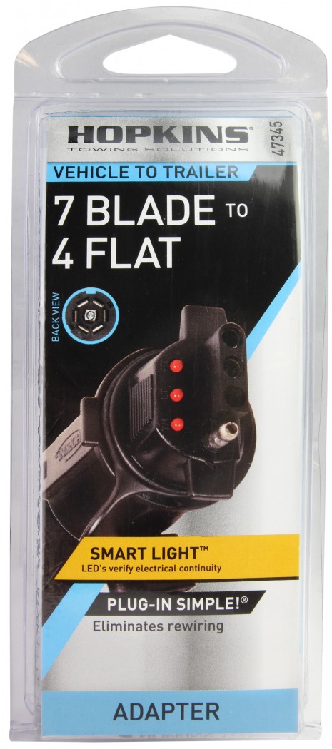 Hopkins Towing Solutions 7 Blade to 4 Flat Adapter with LED, 47345 - image 4 of 8