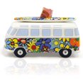 thumbnail image 3 of BRISA VW Collection Volkswagen Savings Bank Piggy Bank Money Coin Box with Surfboard in T1 Bus Samba Design (Flower Power/Multicolor), 3 of 7