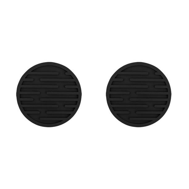 Paquete de 4 posavasos antideslizantes Wosthever para bebidas, escurridor de silicona, Negro 2Conjunto
