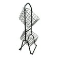 thumbnail image 1 of FixtureDisplays® 11 X 11 X 33" Black 2-Tier Metal Market Basket Display Rack for Stores, Kitchen, Home 16787-2, 1 of 3