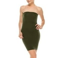 thumbnail image 6 of PacificPlex Womens Seamless Smoother Tube Slip Dress, One Size, Olive, 6 of 7