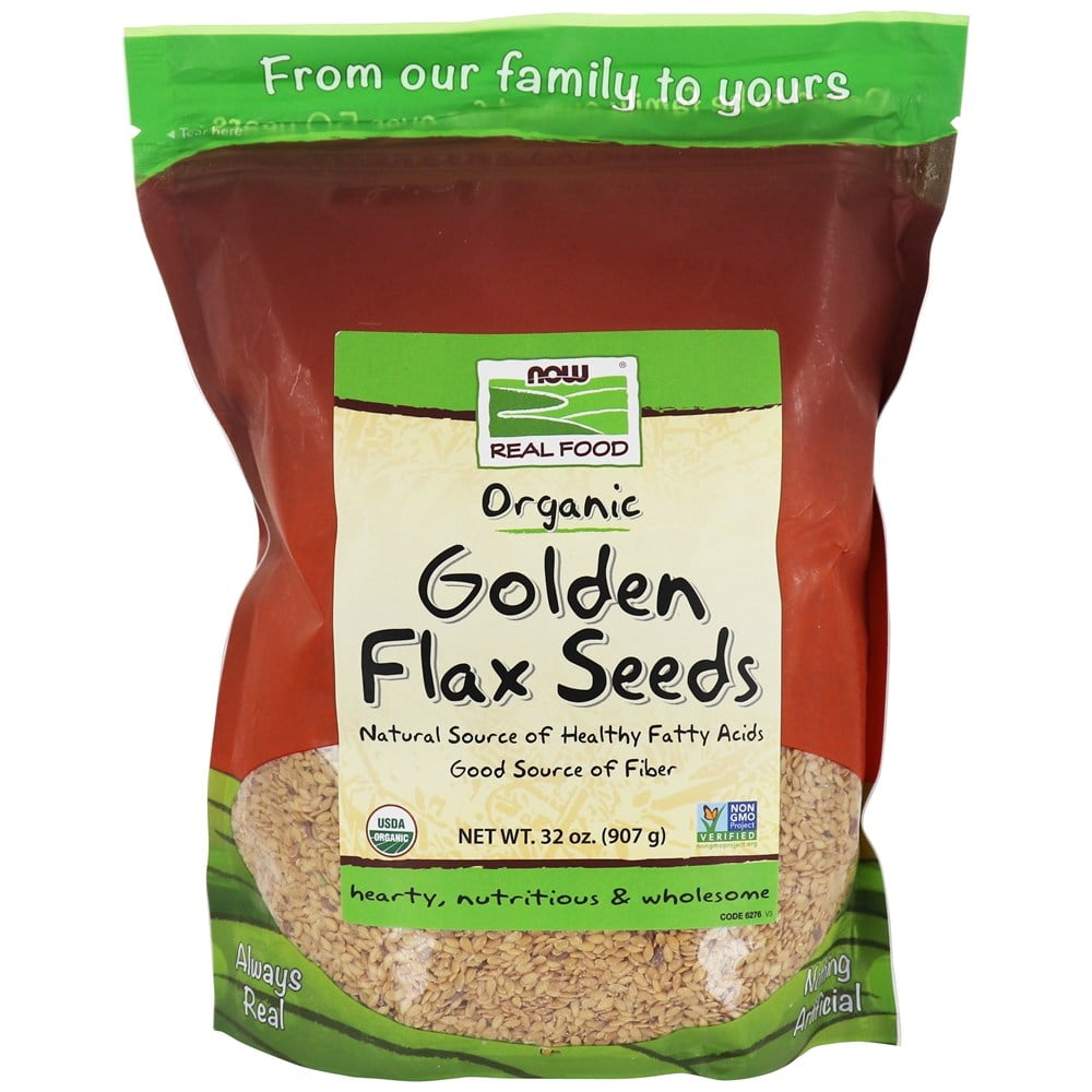 Real Food, Organic Golden Flax Seeds, 32 oz (907 g)