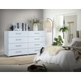 Hodedah 8Drawer Dresser in White