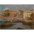 thumbnail image 2 of Theophil Preiswerk 24x19 Gold Ornate Framed and Double Matted Museum Art Print Titled - Lerici (1882), 2 of 4