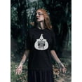 thumbnail image 2 of Creepy And Cute Halloween T-Shirt Women -Image by Shutterstock, Female Large, 2 of 4