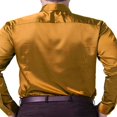 thumbnail image 3 of Men‘s Silk Satin Long Sleeve Shirt Ruffled Vintage Wedding Tuxedo Shirts, 3 of 5