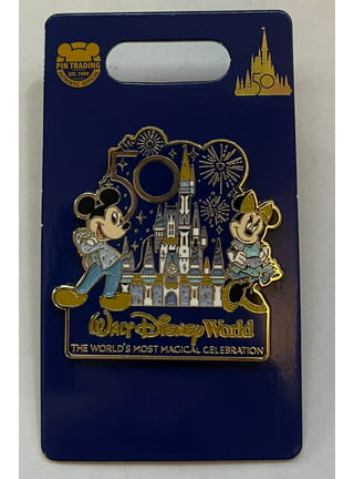 Walt Disney World 50th Anniversary Mickey Patch and Mickey Ear Pin Set