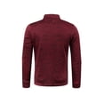 thumbnail image 3 of hirigin Men's Autumn Thin Fleeced Tops, Long Sleeve Stand Collar Half Zipper Loose Casual Pullover, 3 of 5
