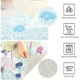 thumbnail image 6 of Dreamtimes Butterflies and Plants Bathroom Rug Set 2PCS Ultra Soft Bath Rugs, Non Slip Absorbent Shaggy Bath Mat Set with U-Shaped Toilet Mat (17.3"x13.4"& 23.6"x15.7"), 6 of 6