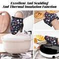 thumbnail image 3 of Rocket satellite Oven Mitts Heat Resistant - Soft Lining Silicone Mini Oven Mitts with HangingLoop, Kitchen Oven Gloves Heat Resistant 500℉ for Cooking Baking Microwave, 3 of 7