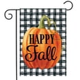 thumbnail image 2 of Briarwood Lane Happy Fall Pumpkin Checkers Burlap Garden Flag, 2 of 4