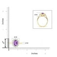 thumbnail image 6 of ANGARA Natural Princess Diana Inspired 1.15 ct Amethyst Ring with Diamond in 14K Yellow Gold for Women (Size-8x6mm) | February Birthstone, Anniversary, Jewelry Gift for Women | Natural Amethyst Ring, 6 of 10