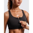 thumbnail image 4 of Sostén deportivo CRZ YOGA con cierre frontal, sin aros, soporte alto, talla 34E, negro, 4 of 6