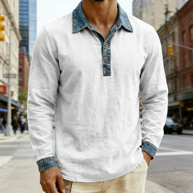 Chemise Décontractée Moderne à Manches Longues avec Col Rabattu pour le Travail Quotidien et l'Usage Quotidien des Chemises pour Hommes 2