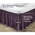thumbnail image 5 of SGI Bedding 16 Inch Wrap Around Bed Skirt | Microfiber Bed Skirt | Fade Resistant, Wrinkle Free, Anti-static, Decorative, Extra Storage Space, Clutter-Free | California King, Plum, 5 of 8